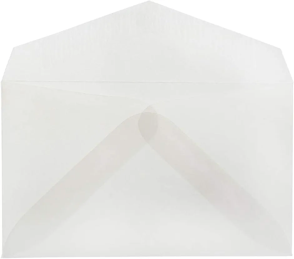 JAM PAPER Translucent Vellum Invitation Envelopes
