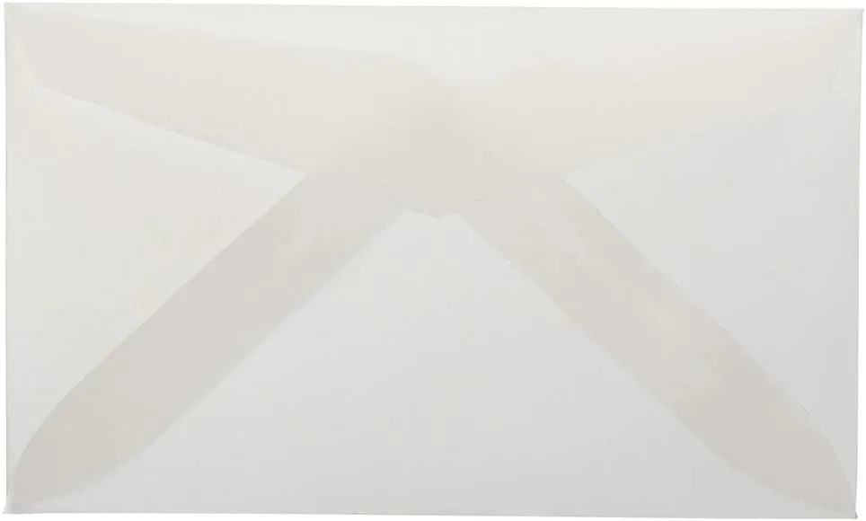 JAM PAPER Translucent Vellum Invitation Envelopes