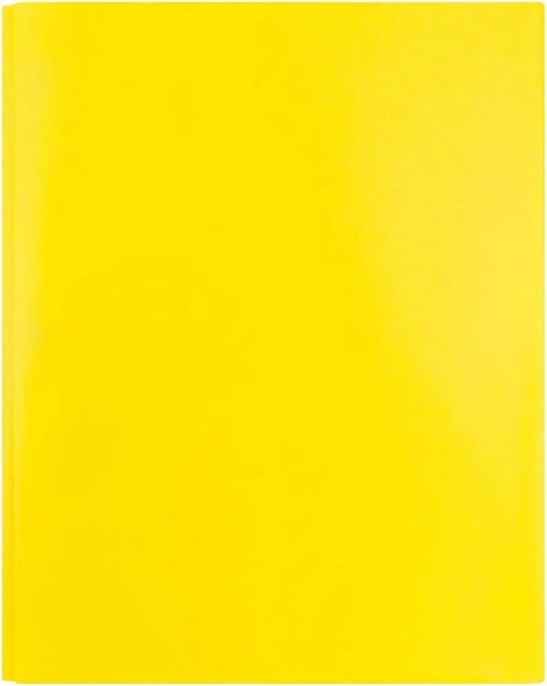 JAM Paper Plastic 2-Pocket POP Folders with Metal Prongs