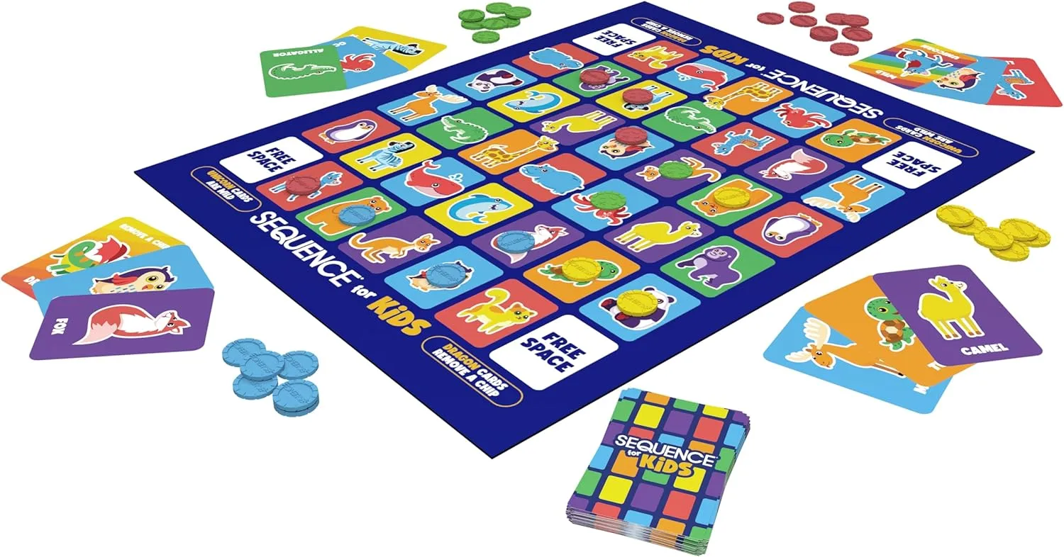 SEQUENCE for Kids -- The 'No Reading Required' Strategy Game by Jax and Goliath, Multi Color