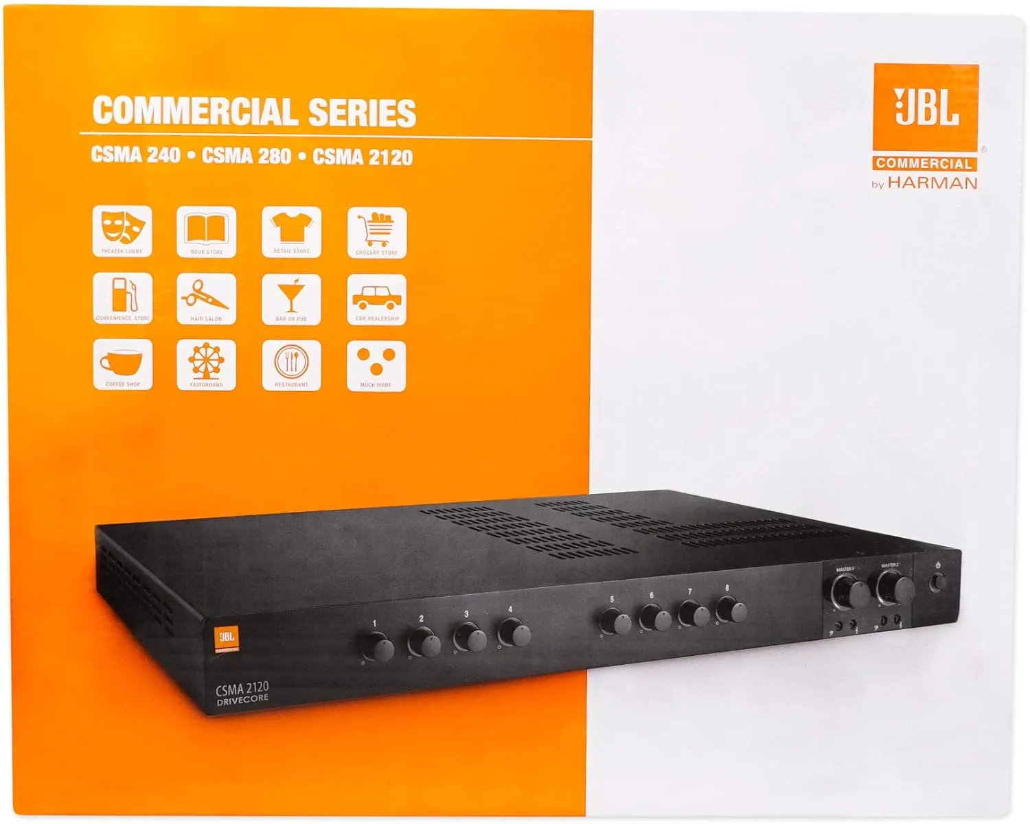 JBL CSMA Two-Channel Commercial Mixer-Amplifier