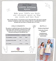 Little Artisan Apron Pattern by Janet Clare #JC177