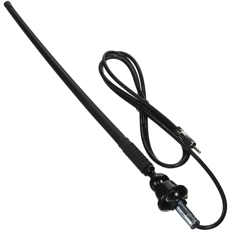 JENSEN 1181067 Top Mount AM/FM Rubber Radio Antenna; 90 Degree Adjustable Angle; 10" Rubber Mast with 60" Cable