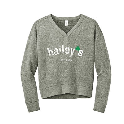 Women's V-Neck Fleece Sweatshirt