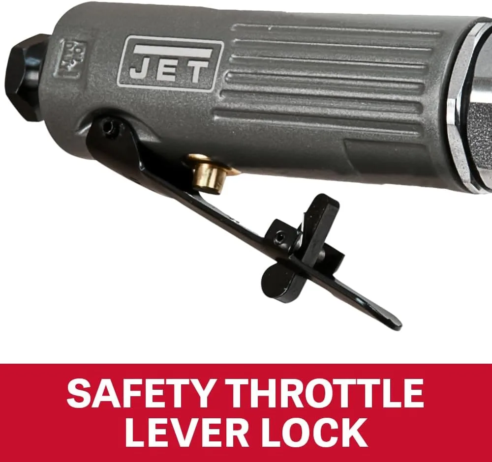 JET 1/4-Inch Pneumatic Right-Angle Die Grinder, 22000 RPM (JAT-403), Gray Right Angle Aluminum