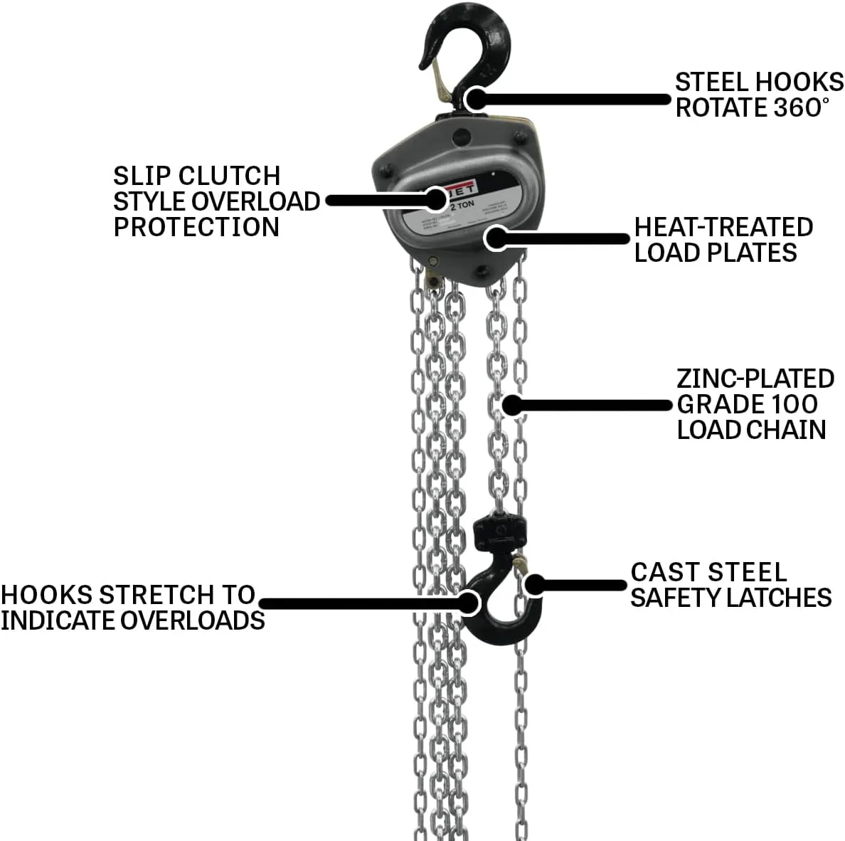 JET L-100 Series Hand Chain Hoist