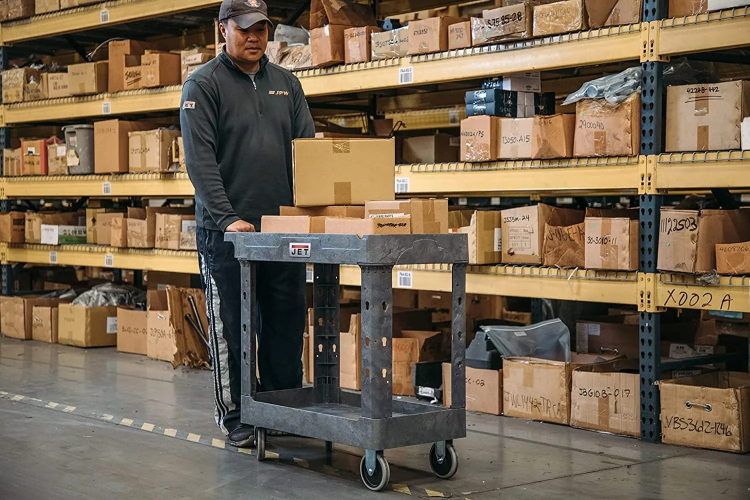JET 34" x 17" Utility Service Cart, 550 Lbs. Capacity (Model PUC-3417)