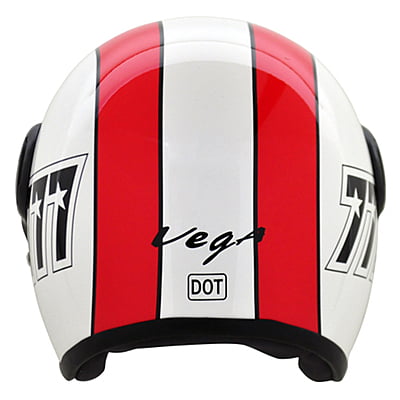 VEGA JET 777 W/VISOR WHITE RED C/V (L)