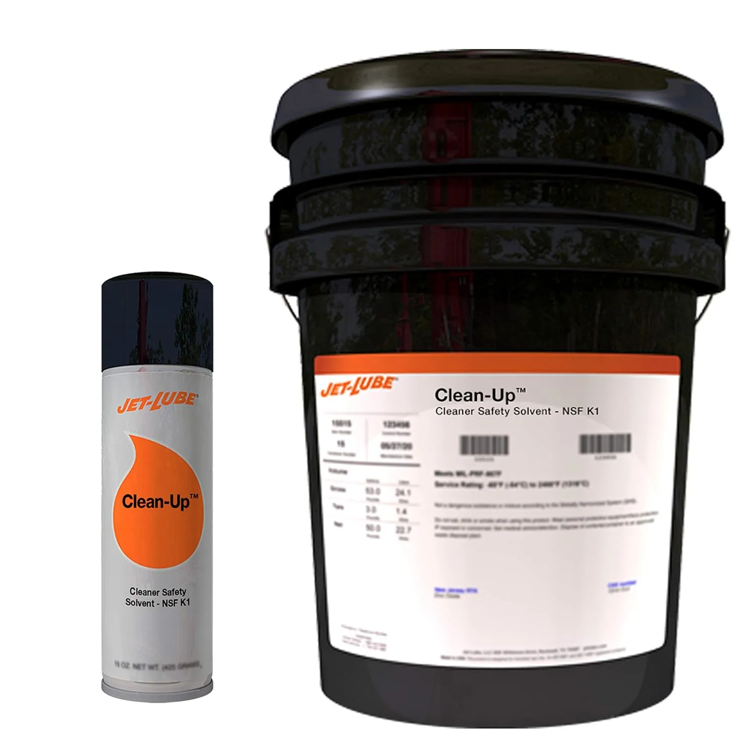 Jet-Lube Clean-Up - Industrial Cleaner & Solvent | Non-Flammable | Ozone-Friendly | Non-staining | 18oz.