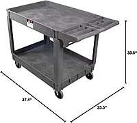 JET 37" x 25" Utility Service Cart, 500 Lbs. Capacity (Model PUC-3725)