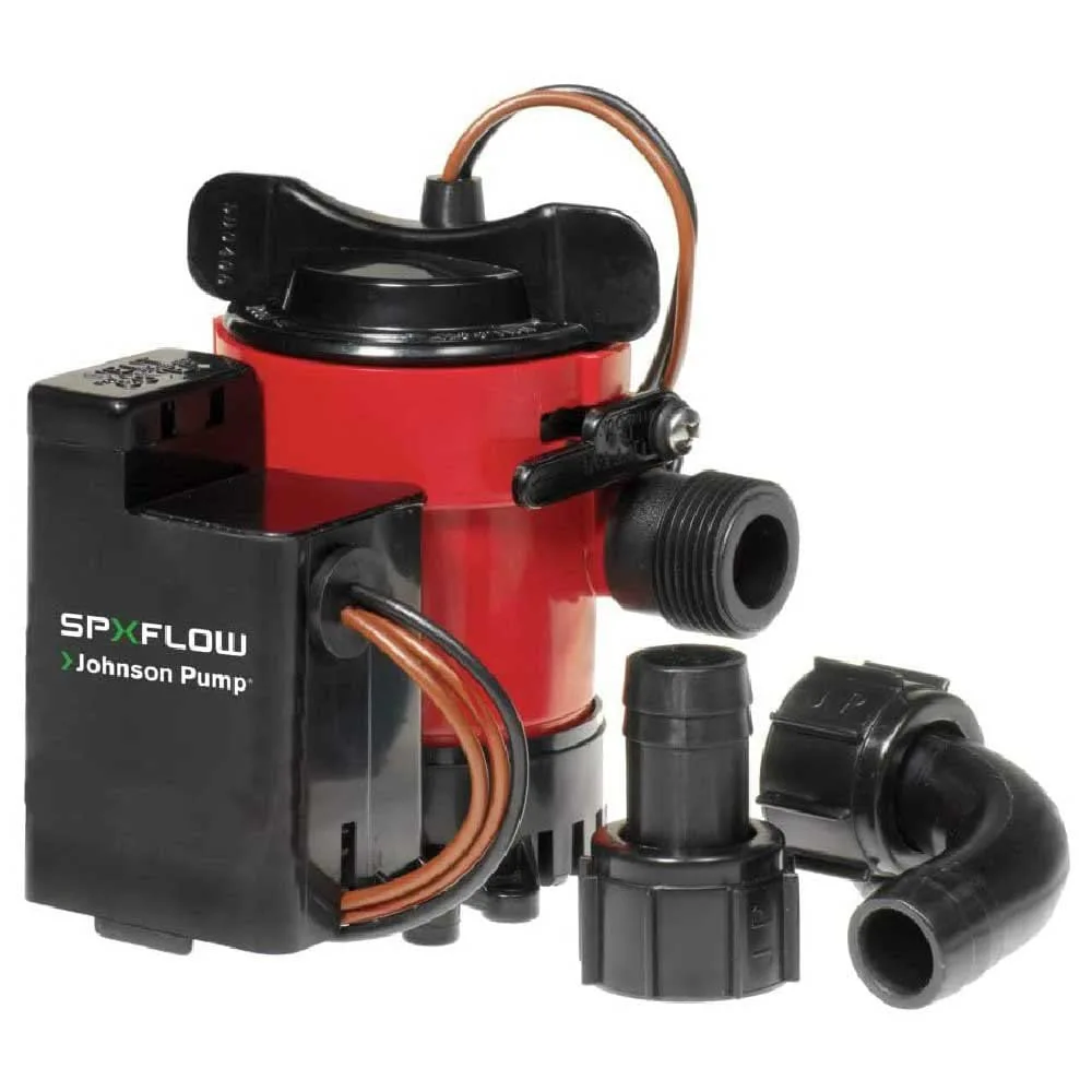 Johnson Pump 05903-00 Cartridge Combo Automatic Submersible Bilge Pump - 12V, 1000 GPH, red