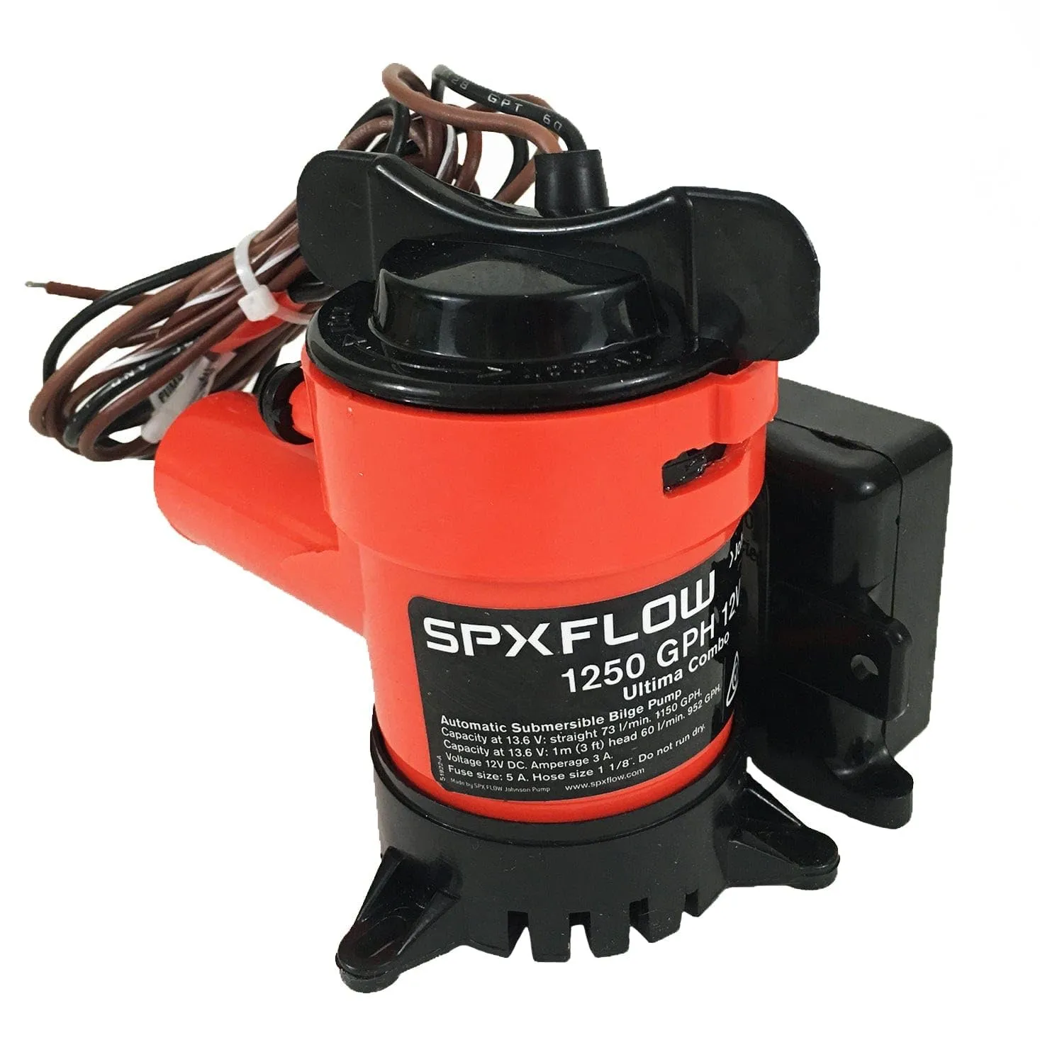 Johnson Pump 1250 GPH Ultima Combo Pump 1-1/8" Hose 12V