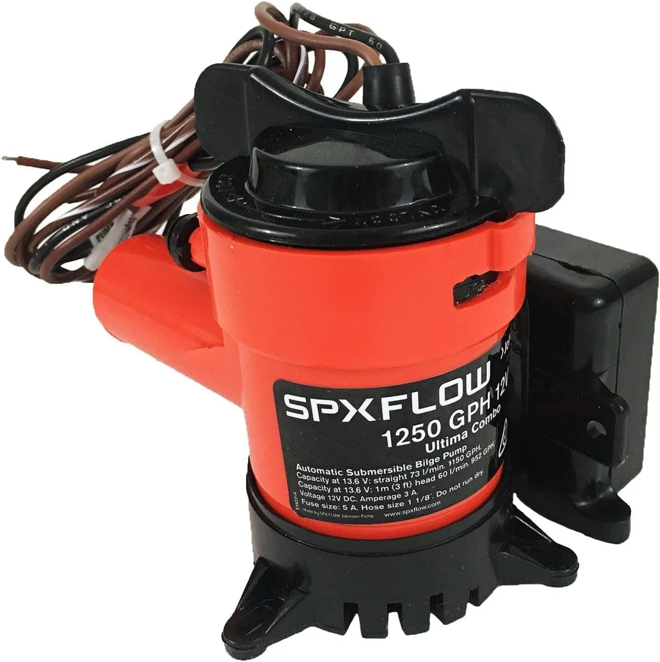 Johnson Pump 1250 GPH Ultima Combo Pump 1-1/8" Hose 12V