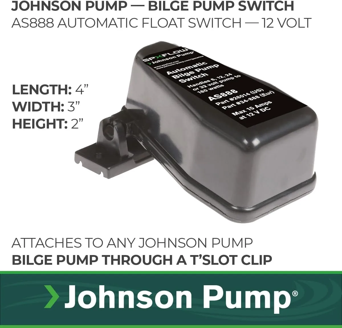 Johnson Pump 26014 AS888 Automatic Float Switch