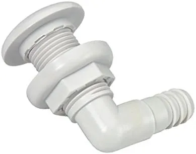 Johnson Pumps of America 7503 5 Marine 90 Degree 3/4" White Thru-Hull Connector