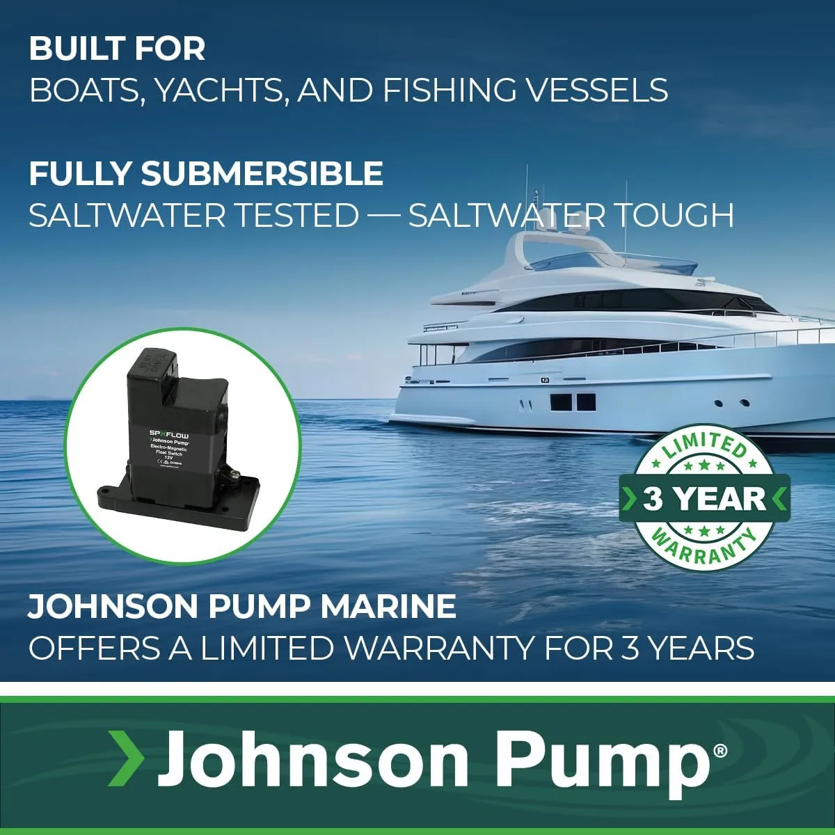 Johnson Pump 36152 Electro-Magnetic Float Switch 12V