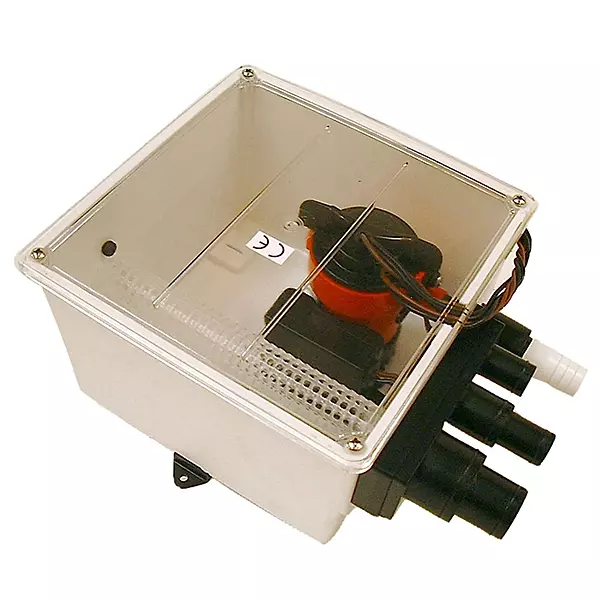 Johnson Pump 57151 1000 GPH Multi-Port Shower Sump Pump, 12V, Grey