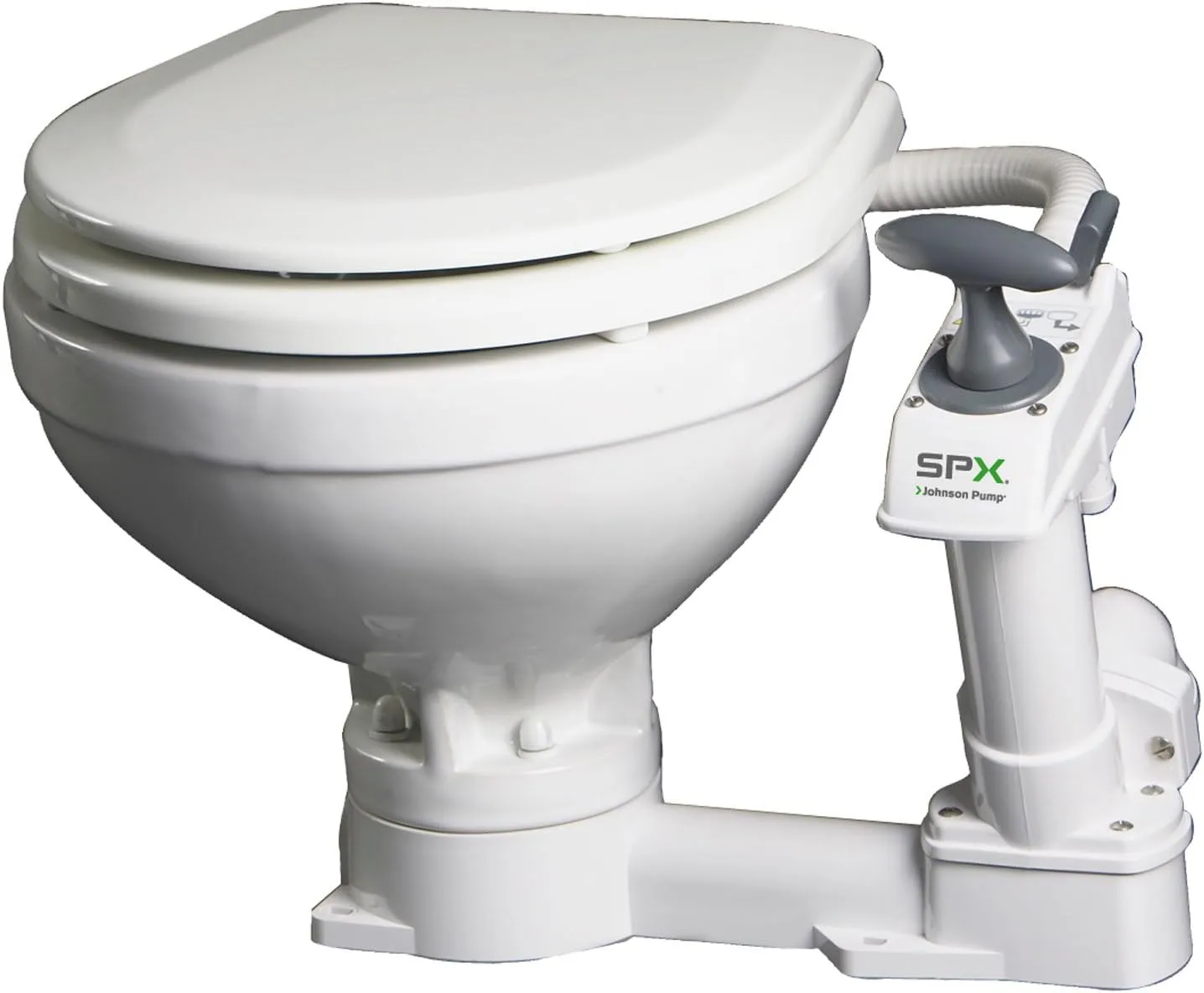Johnson Pumps - 80-47229-01 Aqua Toilet Compact Manual, 13-9/16" H x 17-11/16" W x 16-11/16" D