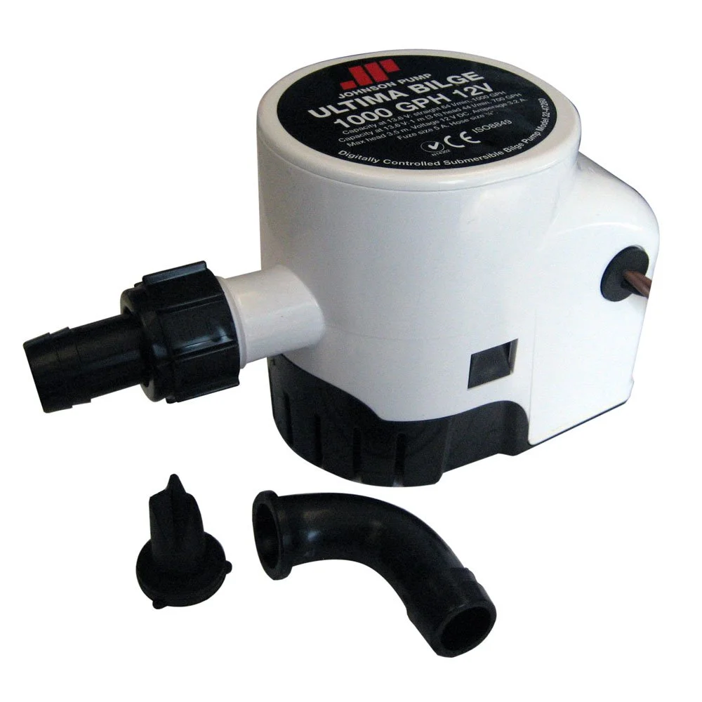 Johnson Pumps 32-47260-003 1000 GPH Ultima Bilge Pump, 12V