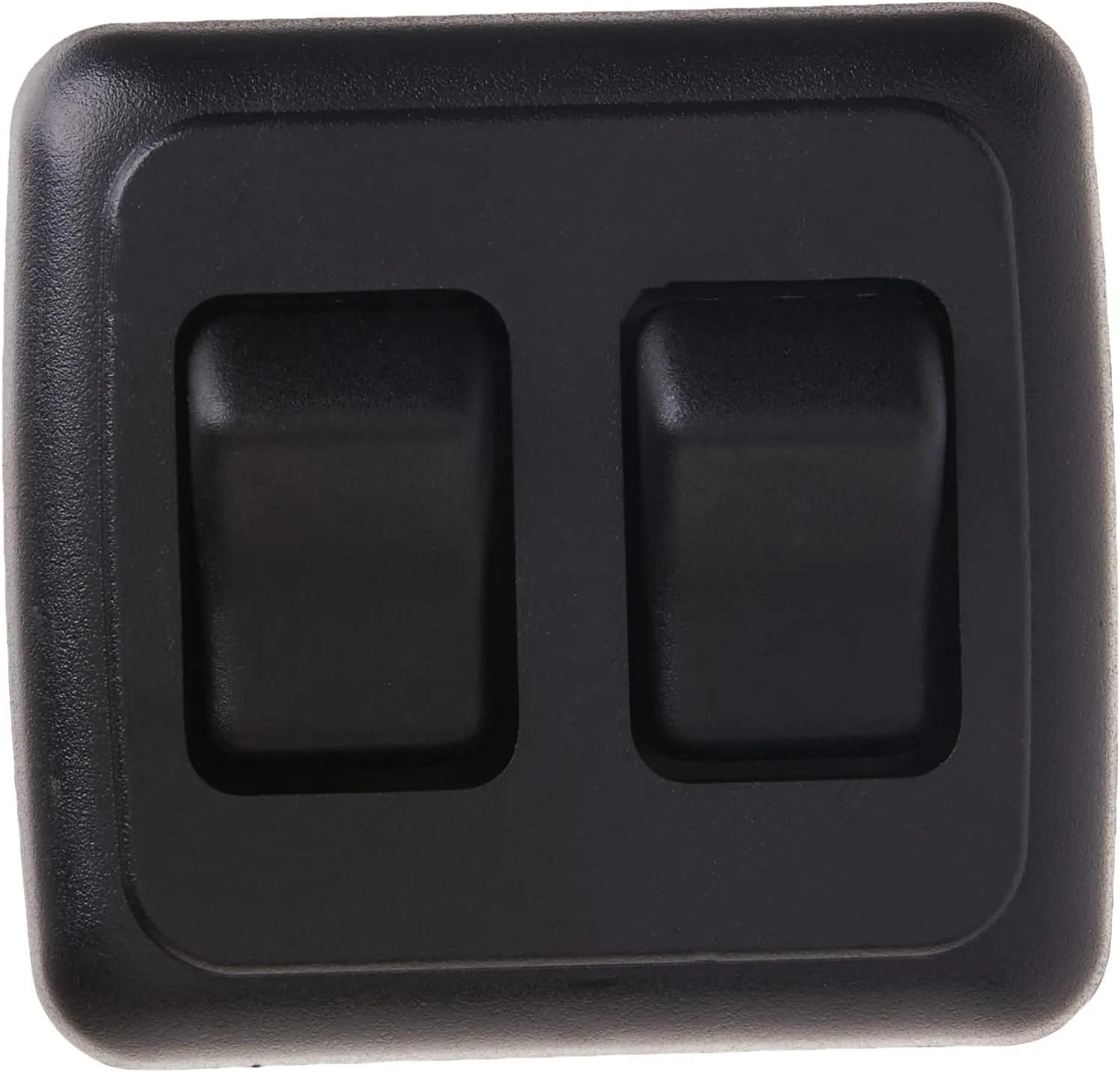 JR Products 12235 Black Double SPST On-Off Switch with Bezel