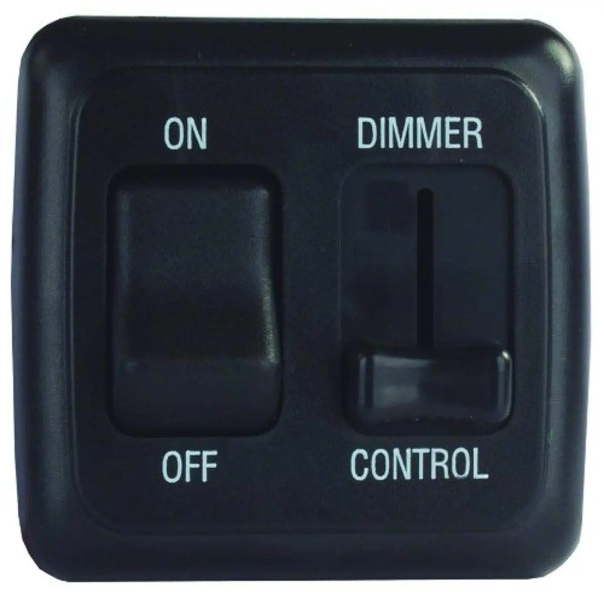 JR Products 12275 Black Dimmer On/Off Switch with Bezel