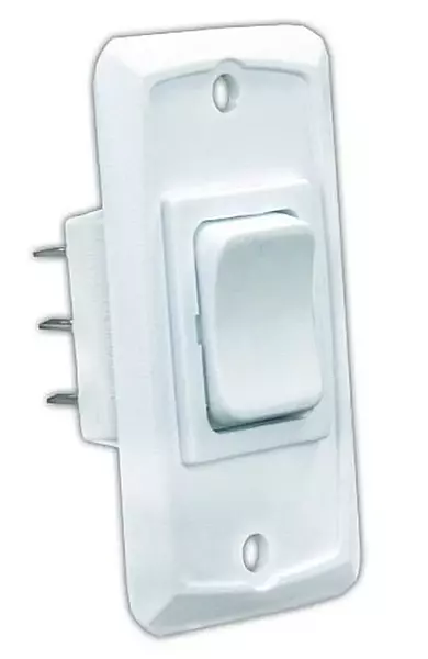 JR Products 12835 White DPDT Mom-On/Off/Mom-On Switch
