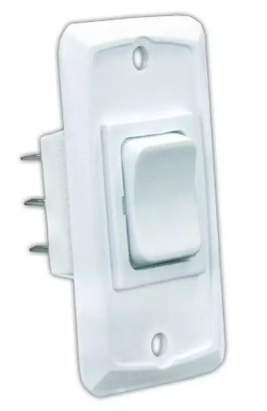 JR Products 12835 White DPDT Mom-On/Off/Mom-On Switch