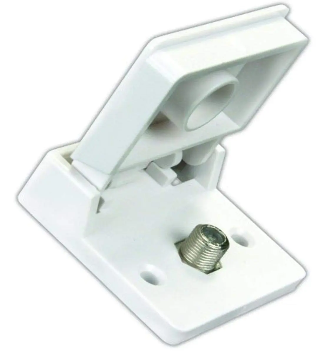 JR Products 47755 Exterior TV Jack, Polar White
