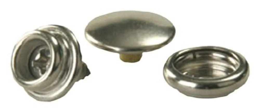 JR Products 81585 Fabric-to-Wall Snap Kit Silver