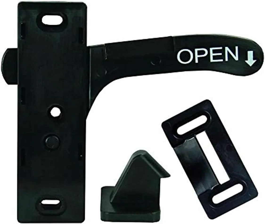 JR Products 10765 Screen Door Latch - Right Hand , Black