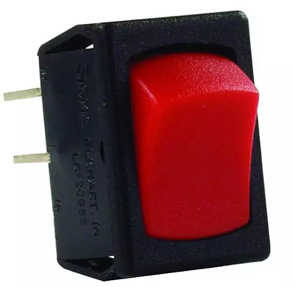 JR Products 12795 Red/Black SPST Mini On/Off Switch