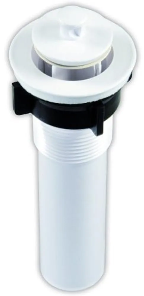 JR Products 95215 Sink Strainer with Pop-Up Stopper - White 1 1 Count (Pack of 1)
