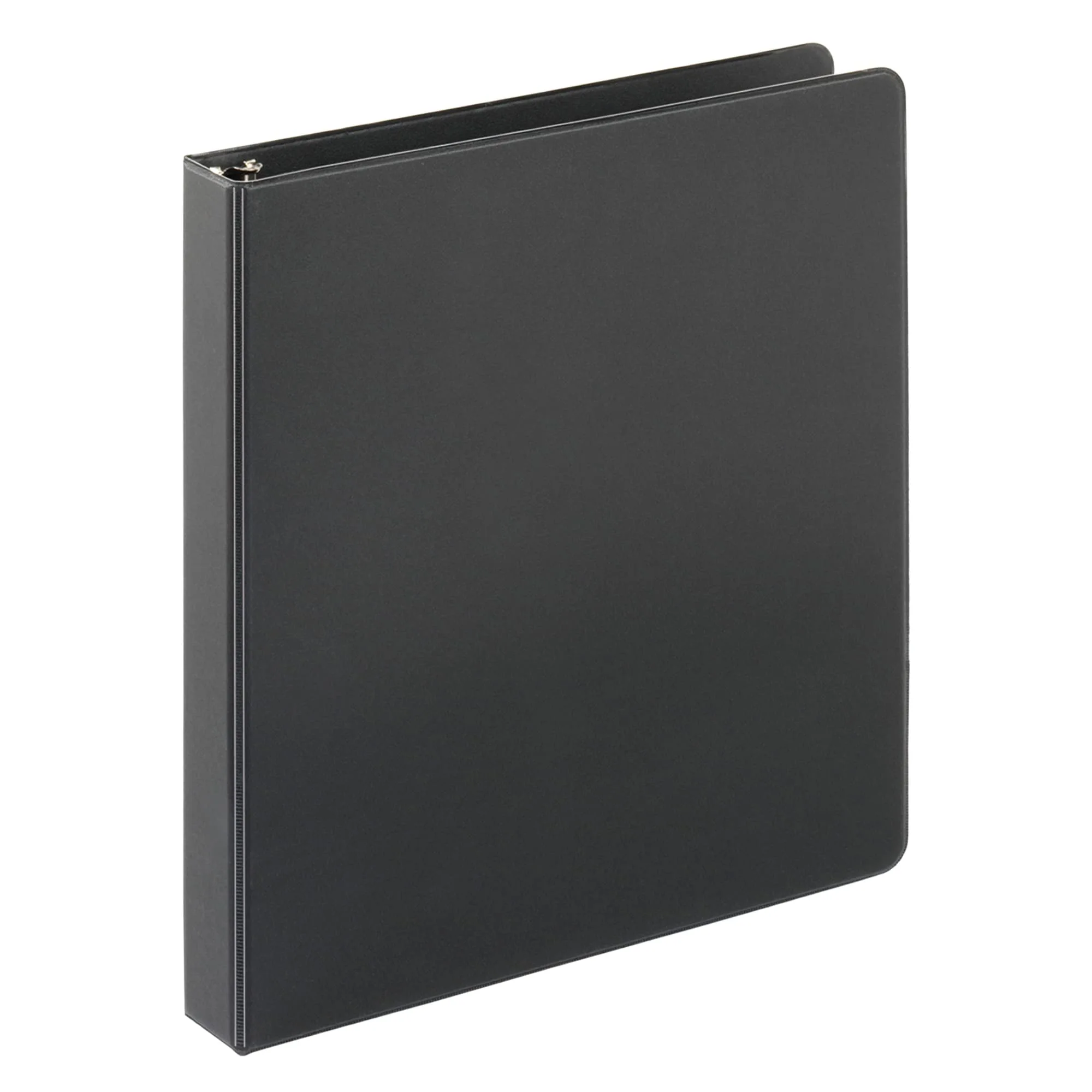 Just Basics Economy Round-Ring Nonview Binder, 1 in Rings, 64% Recycled, Black