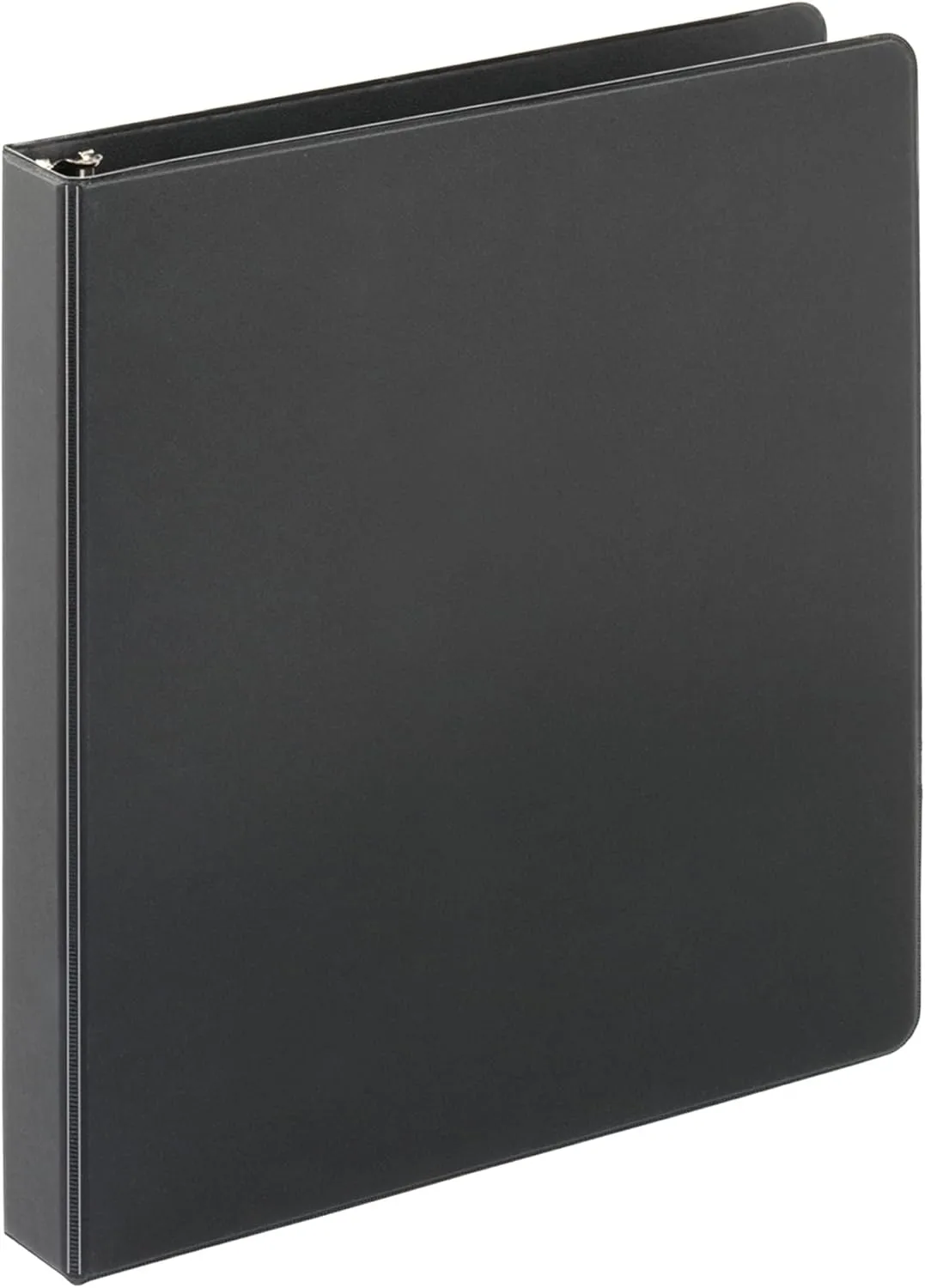 Just Basics Economy Round-Ring Nonview Binder, 1 in Rings, 64% Recycled, Black