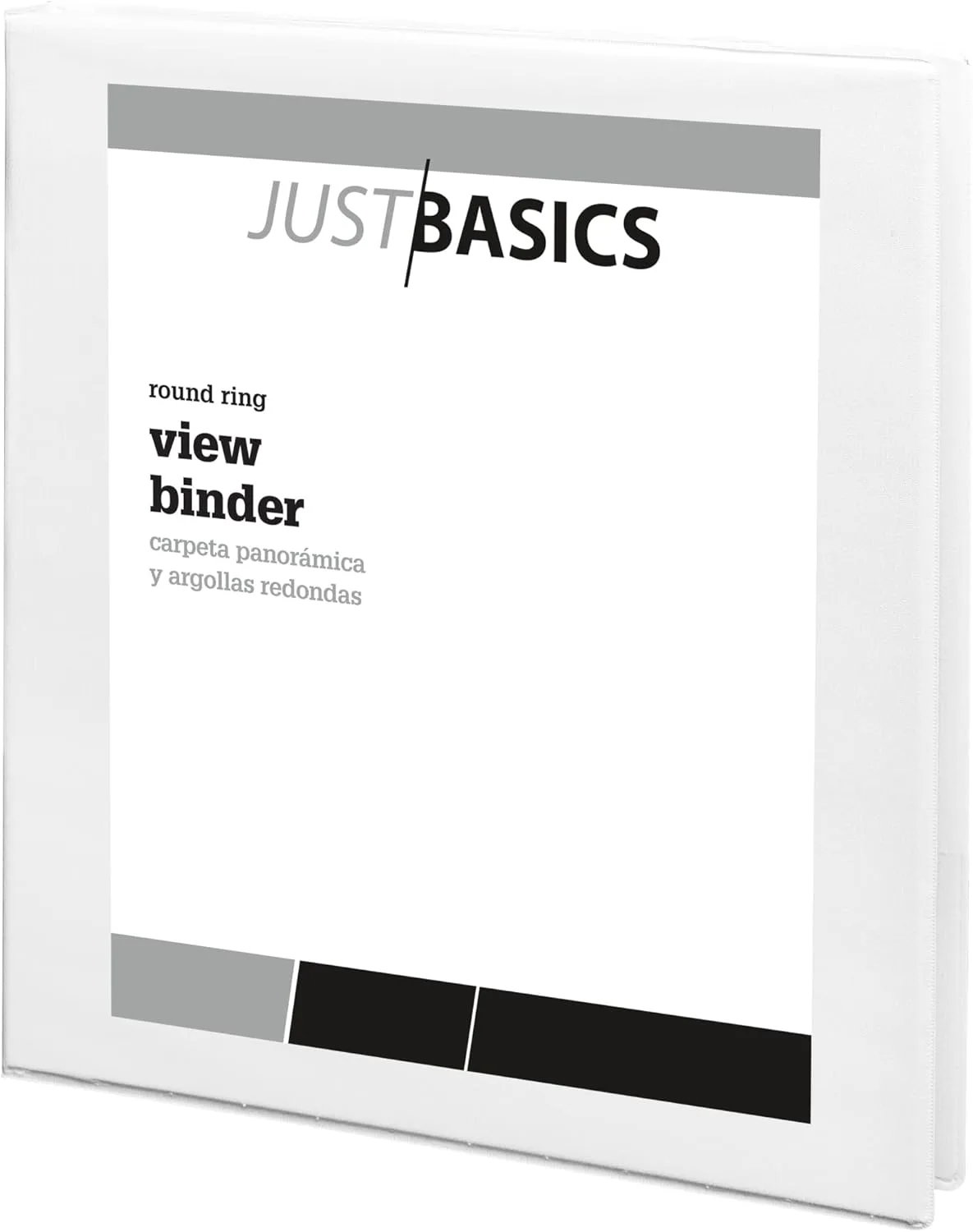 Just Basics 1/2" Round Ring View Binder Pack of 12, White