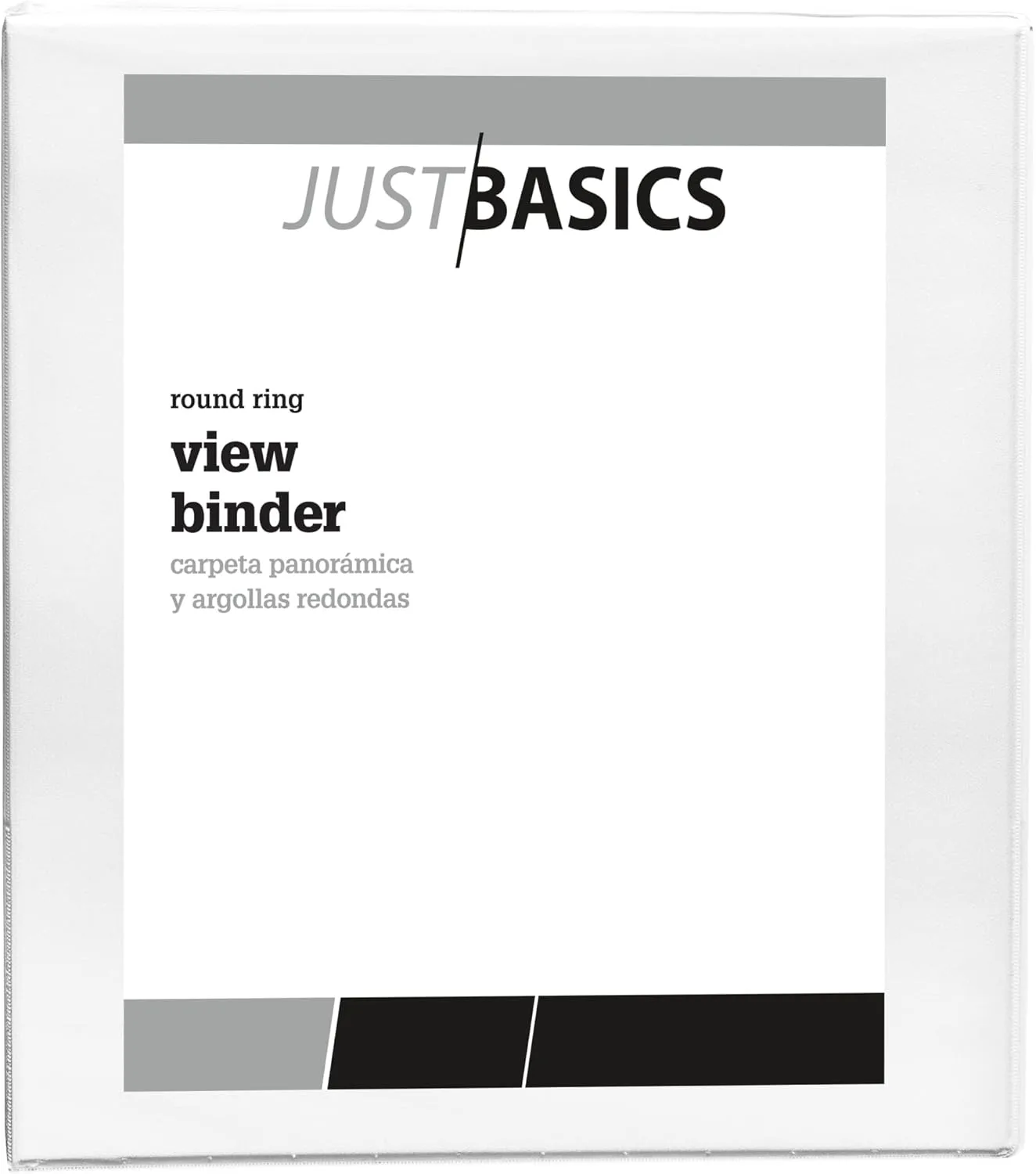 Just Basics 1/2" Round Ring View Binder Pack of 12, White