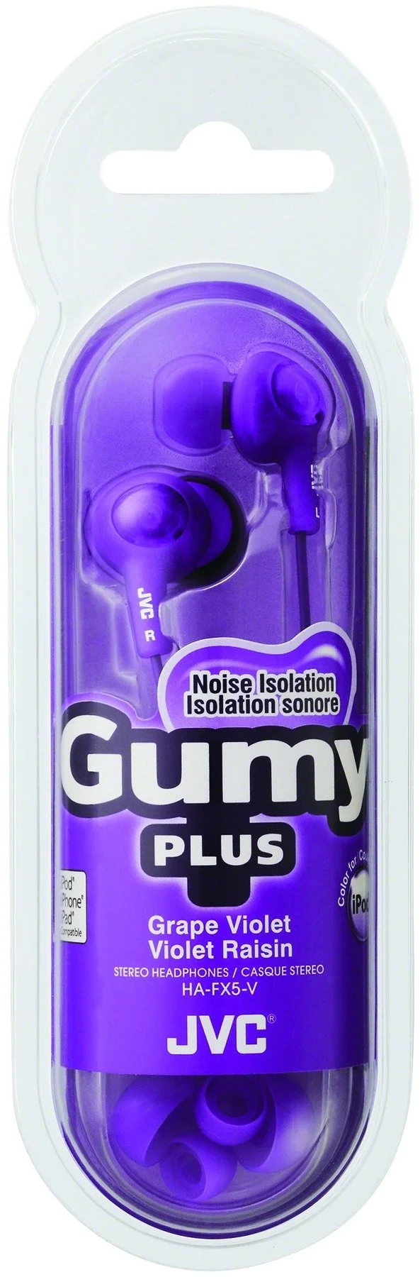 JVC HAFX5 Gumy Plus Inner-Ear Headphones