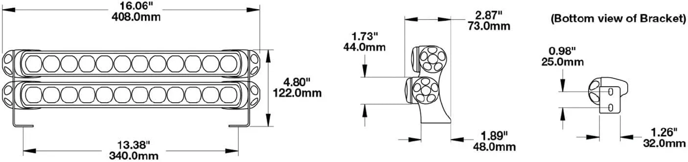 J.W. SPEAKER LED Light Bars, Model TS1000