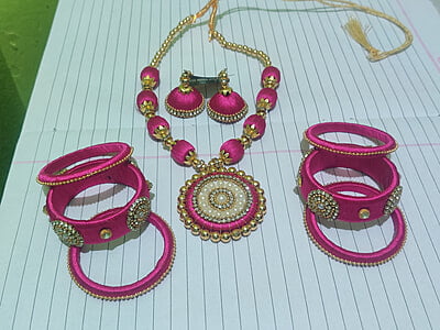 Tradisi Fashion Silk Thread Jewellery Set Tradisi Fashion Silk Thread Jewellery Set