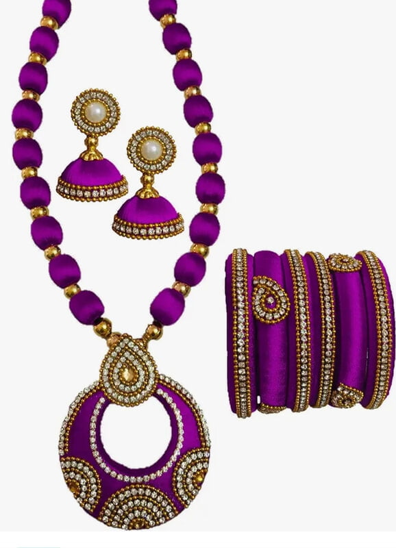 Tradisi Fashion Silk Thread Jewellery Set Tradisi Fashion Silk Thread Jewellery Set