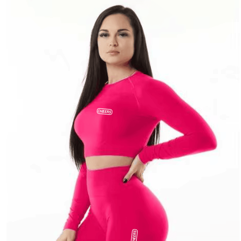 Women's Solid Color Winter Yoga Suit Activewear Long Sleeve Gym Fitness Women Yoga Set