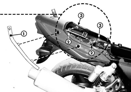 KAPPA KAWA TOPBOX BRACKET K4330 - ZRX 1100 / S (97-01) / ZRX 1200 / R (02) / 1200 S (01-02) KAPPA KAWA TOPBOX BRACKET K4330 - ZRX 1100 / S (97-01) / ZRX 1200 / R (02) / 1200 S (01-02)