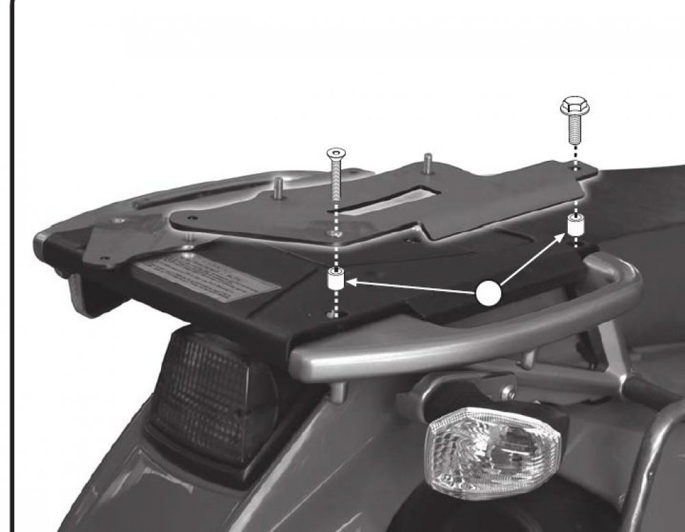 KAPPA KAWA TOPBOX BRACKET K581 - KLR 650 ENDURO (07-16)