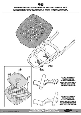 KAPPA BMW TOPBOX BRACKET K92 - R1150GS ADVENTURE (03)