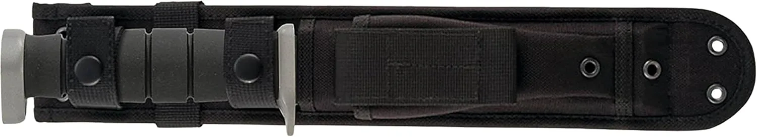 Ka-Bar 1281, D2 Fighting/Utility Knife, Serrated, Black Cordura Sheath
