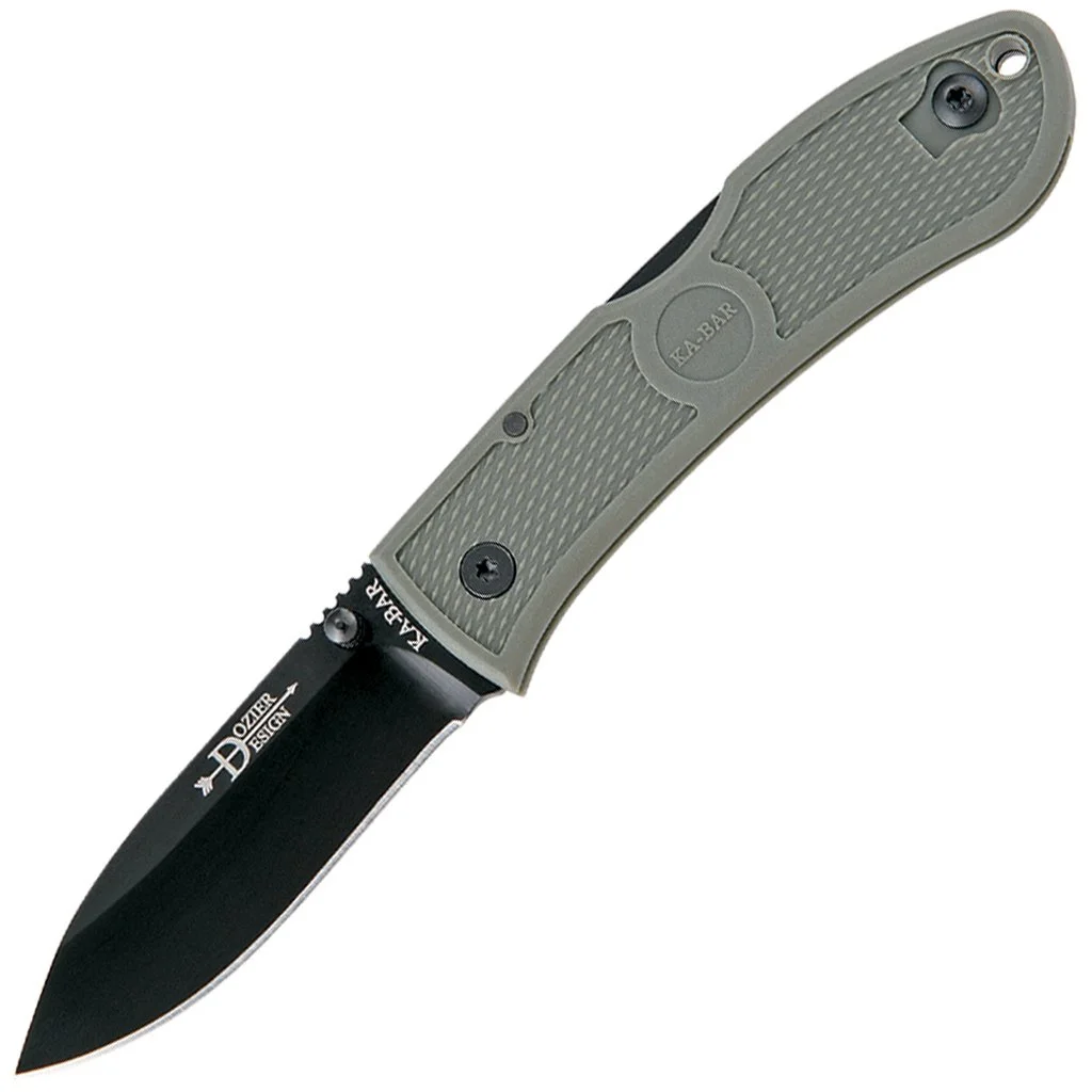 KA-BAR Dozier Folding Hunter Knife, 3" S35VN, Black