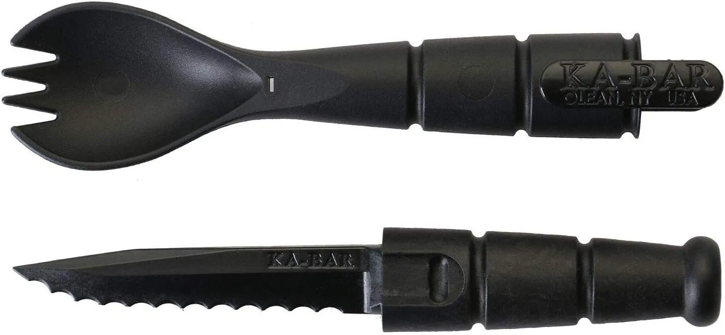 Kabar - Field KIT Spork/Knife - 3 Pac with 1 OD Green - 1 Black - and 1 Dark Brown