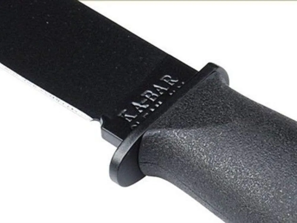 Ka-Bar Kraton Handled Straight Edge Mark 1 Knife , BLACK, 9 3/16-Inch