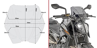 KAPPA KTM SCREEN SMOKED KA7708 - DUKE 790 (18-20) / DUKE 890 (21-23)