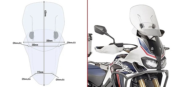 KAPPA HONDA SCREEN AIRSTREAM AFRICA TWIN 1000 - KAF1144
